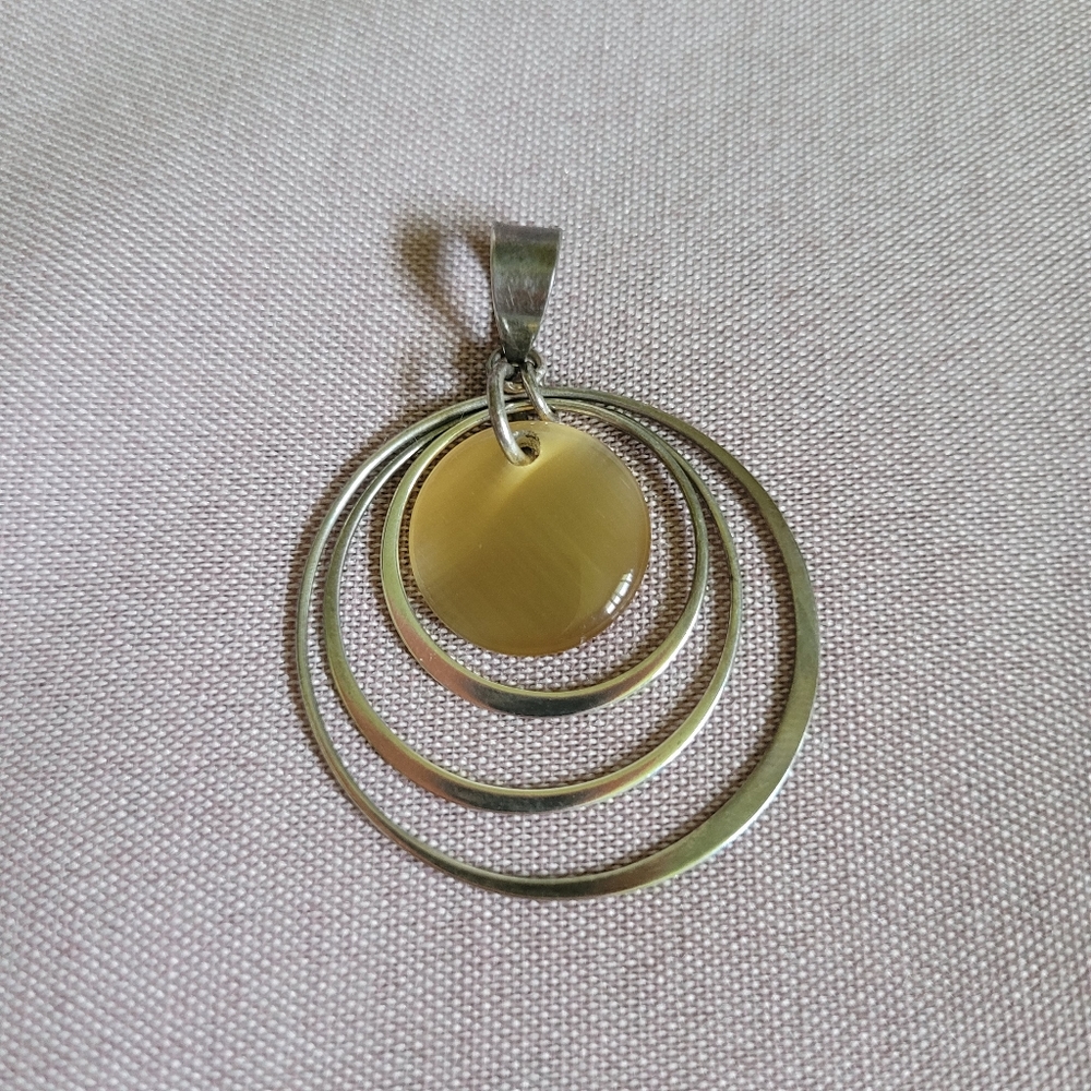 Silver & tiger's eye pendant
